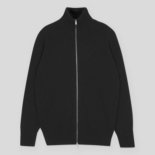 JSY MALLAM Men Cashmere/ Merino Stand Collar Jacket Black