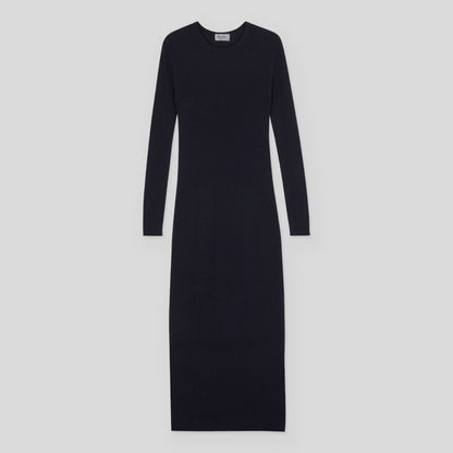 JSY MERRICK Women Merino Ribbed Dress Midnight