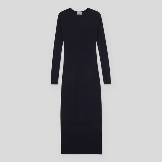 JSY MERRICK Women Merino Ribbed Dress Midnight