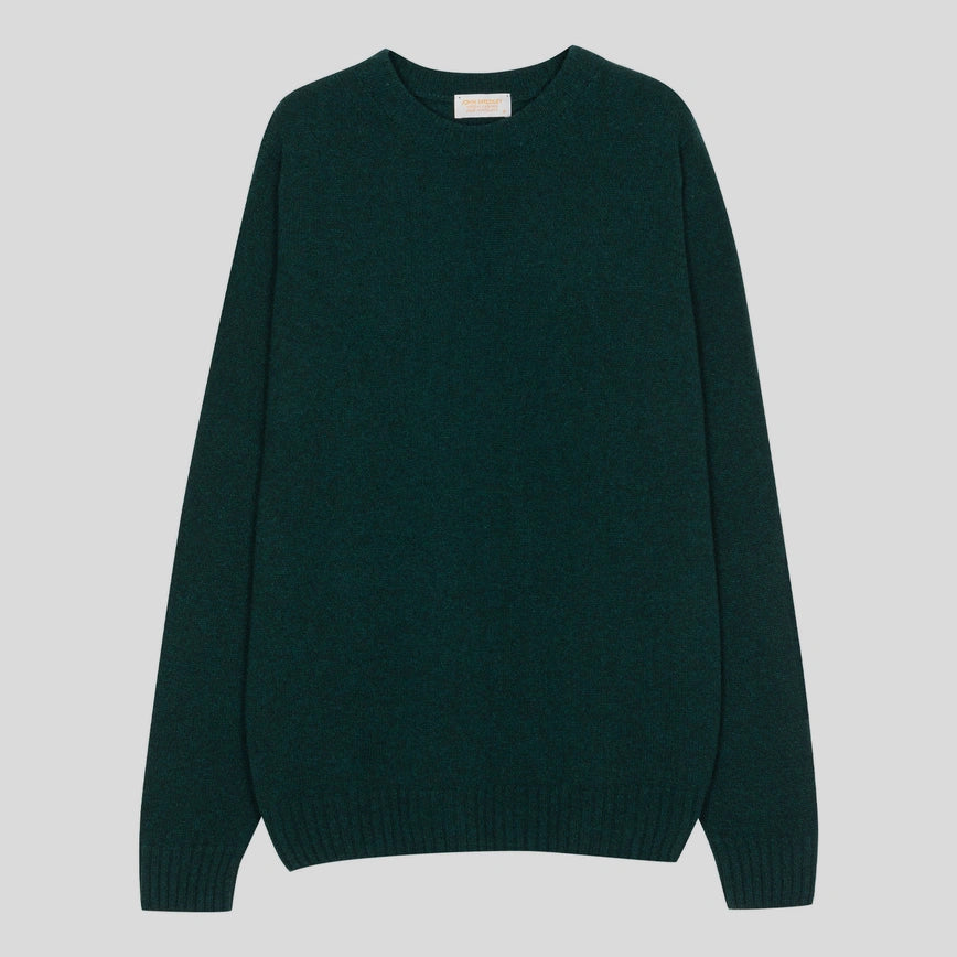 JSY NORFOLK Men Cashmere X Merino Wool CN LS Pullover Forest