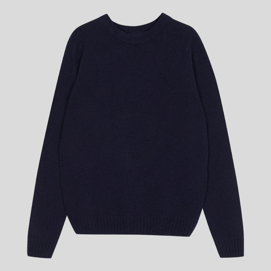 JSY NORFOLK Men Cashmere X Merino Wool Pullover Midnight