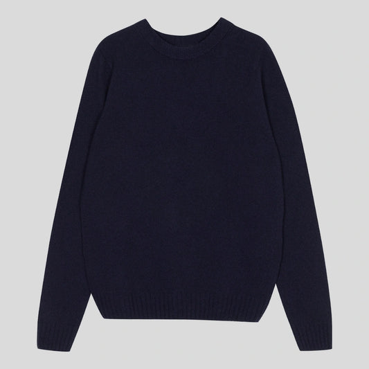 JSY NORFOLK Men Cashmere X Merino Wool Pullover Midnight