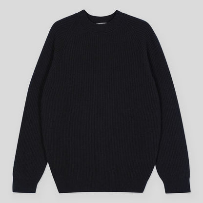 JSY OXNARD Men Cashmere/ Merino Pullover Midnight
