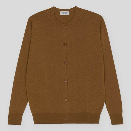 JSY PIPPA Women Merino Crew Neck Cardigan Keats Bronze