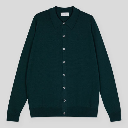 JSY TIBOR Men Merino Collar Shirt Richardson Green