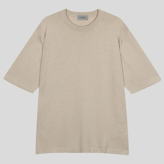 JSY TINDALL Men Sea Island Cotton T-Shirt Almond