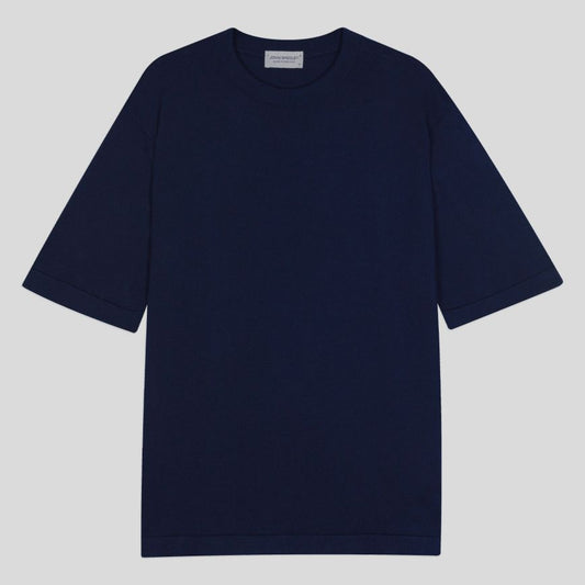 JSY TINDALL Men Sea Island Cotton T-Shirt French Navy