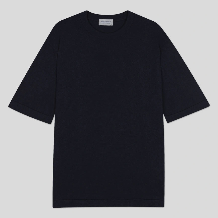 JSY TINDALL Men Sea Island Cotton T-Shirt  Navy