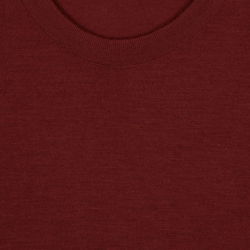 JSY TOBIAS Men Merino Wool CN SS T-Shirt Red Jasper