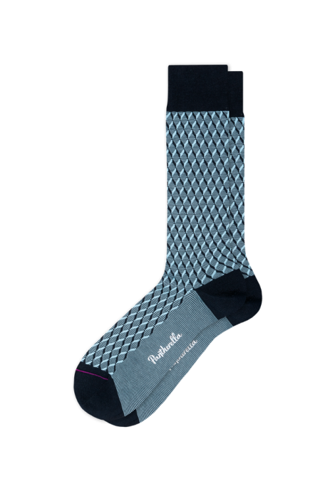 PTA VAUGHAN Two-Colour Lattice Jacquard Cotton Socks