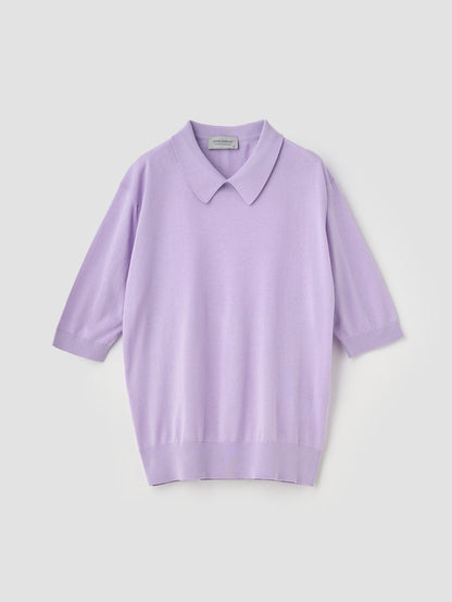 JSY ADALINE Women Sea Island Cotton Shirt Collar Lilac Breeze