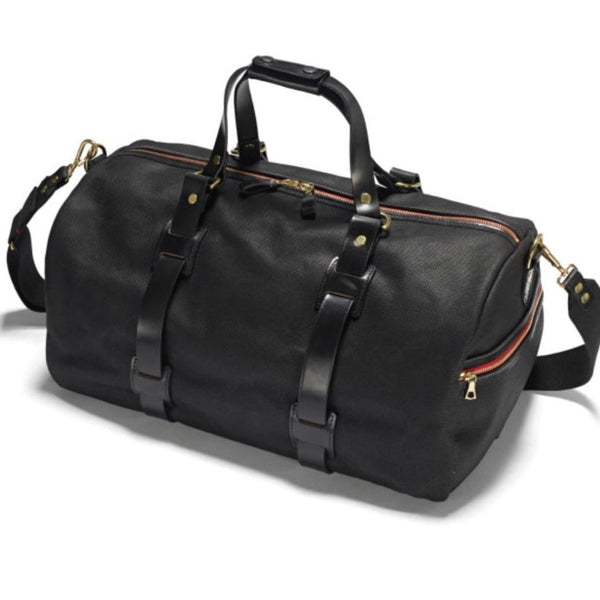 CRT Vintage Waxed Duffle Holdall Black