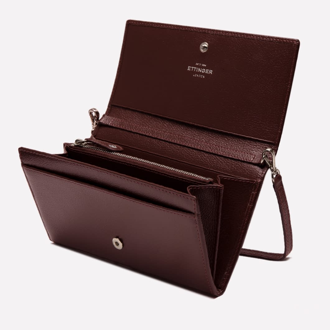 Leather flap 2024 over purse