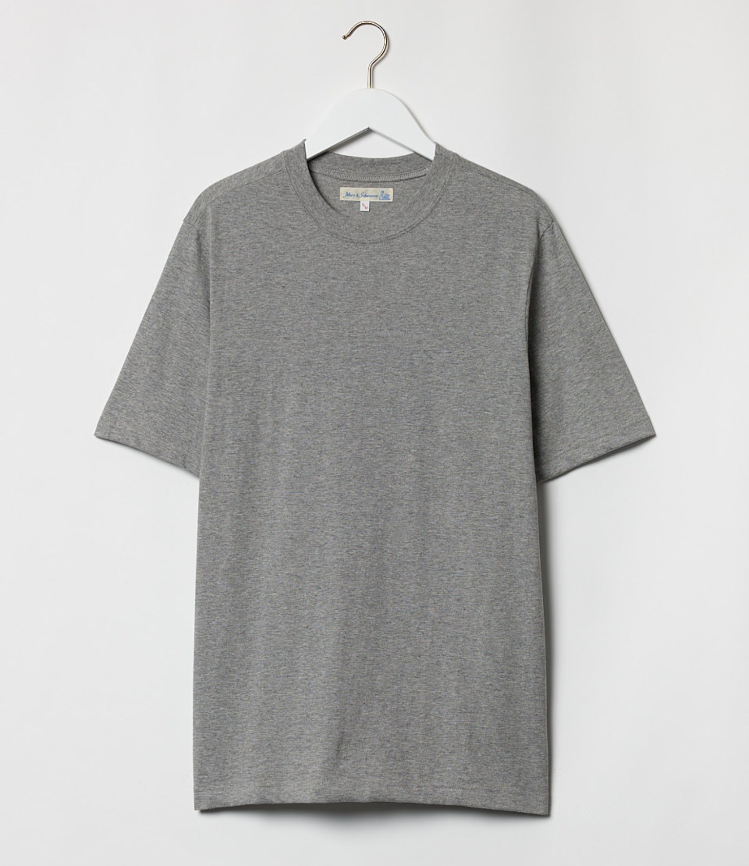 MZB Men'S 1940'S Relaxed T-Shirt Short Sleeve 5.5Oz Grey Mel