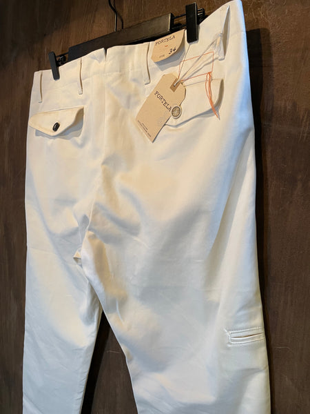 FTA NEW PENCES Single Pleated Trousers Off White