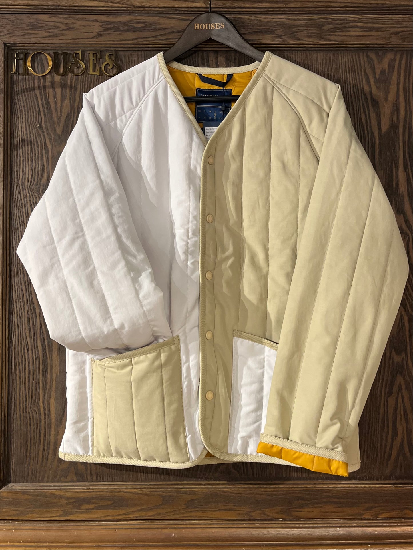 LVH Men'S LANGTON Brushed Poly Cotton Two Tone V-Neck Jacket