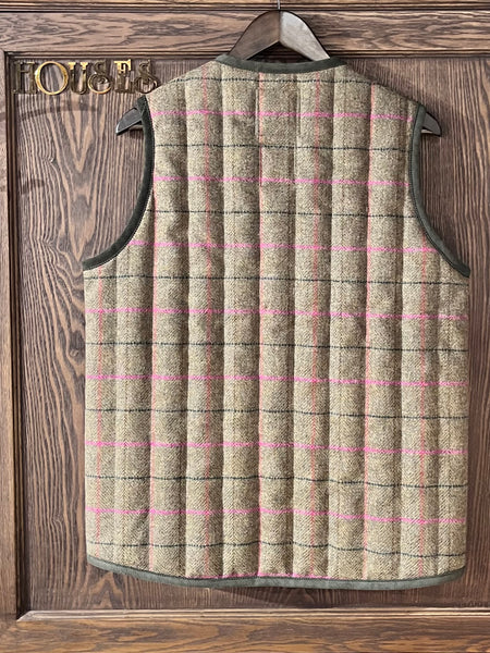 LVH Men's THORNHAM Shetland Wool Tweed Gilet Sage