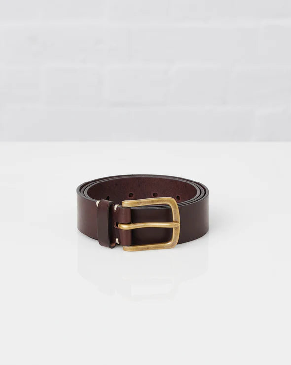 ALG ORIGINAL Belt - Walnut Brown / Brass