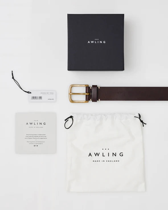 ALG ORIGINAL Belt - Walnut Brown / Brass
