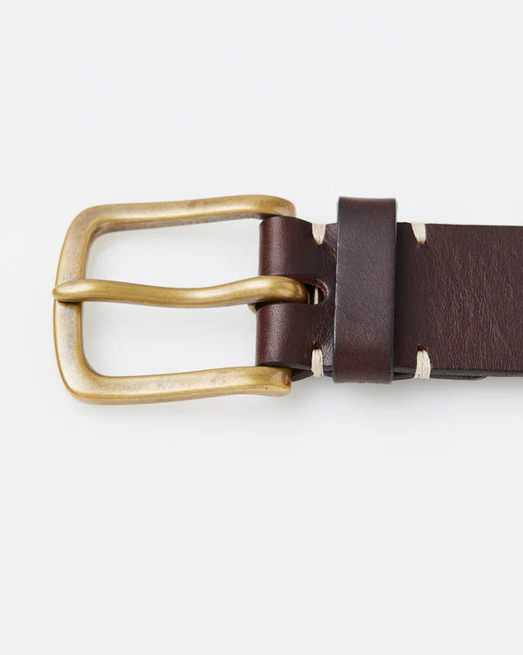 ALG ORIGINAL Belt - Walnut Brown / Brass