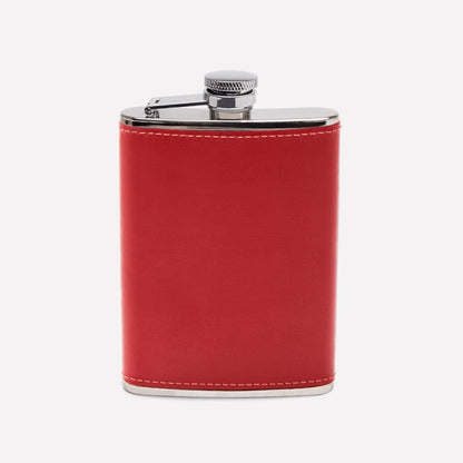 ETR Sterling 6oz Leather Bound Hip Flask
