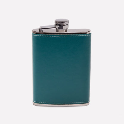 ETR Sterling 6oz Leather Bound Hip Flask