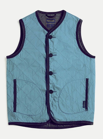 LVH UNWADDED Lightweight Dry Waxed Cotton Gilet Tayside Teal