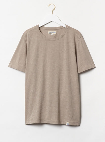 MZB SCT04 Relax Fit Pima Slub T-shirt Greige