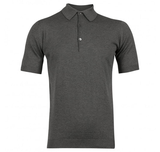 JSY ADRIAN Men Sea Island Cotton Shirt Charcoal