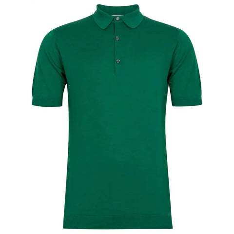 JSY ADRIAN Men Sea Island Cotton Shirt SS Scotch Green