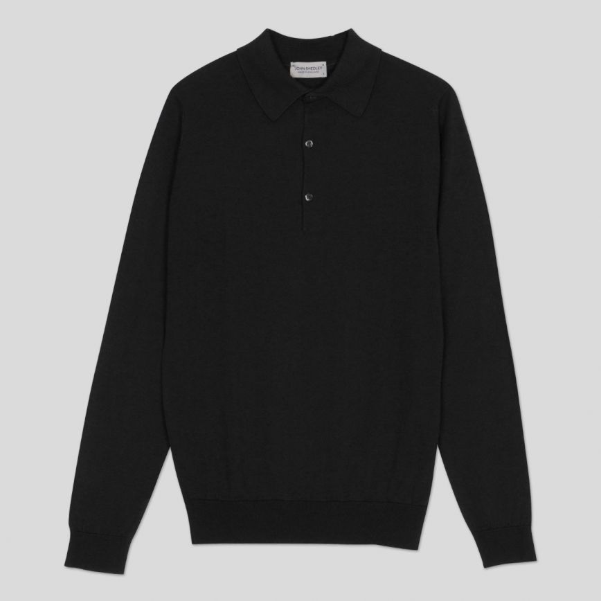 JSY BRADWELL Men Sea Island Cotton Long Polo Shirt Classic