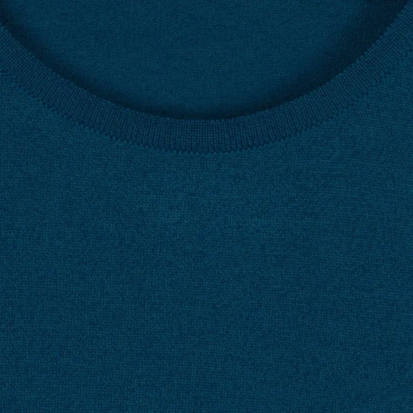JSY CBELDEN Men Merino x Cotton T-Shirt CN SS River Blue
