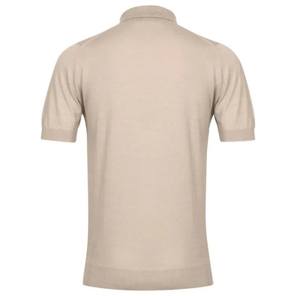 JSY CPAYTON Men Merino x Cotton Shirt SS Light Taupe