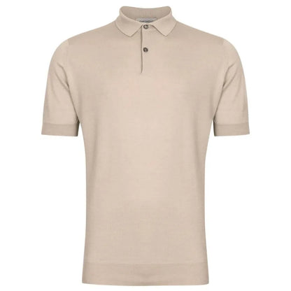 JSY CPAYTON Men Merino x Cotton Shirt SS Light Taupe