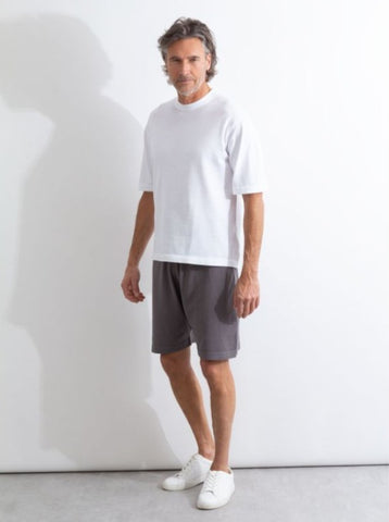 JSY TINDALL Men Sea Island Cotton T-Shirt CN SS White