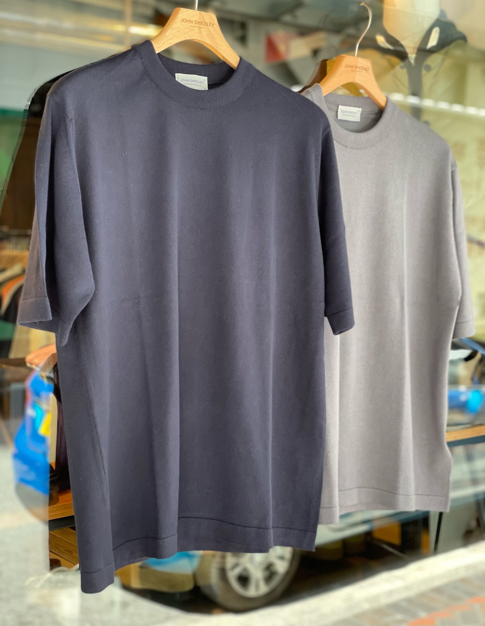 JSY TINDALL Men Sea Island Cotton T-Shirt CN SS Navy
