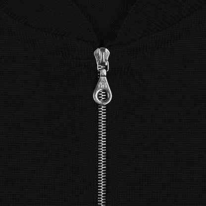 JSY MACLEAN Men Merino Zip Bomber Jacket Black