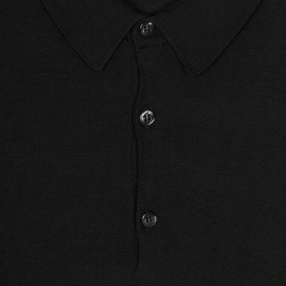 JSY ELSTON Men Sea Island Cotton Shirt LS Black