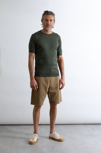 JSY BELDEN Men Sea Island Cotton T-Shirt CN SS Palm