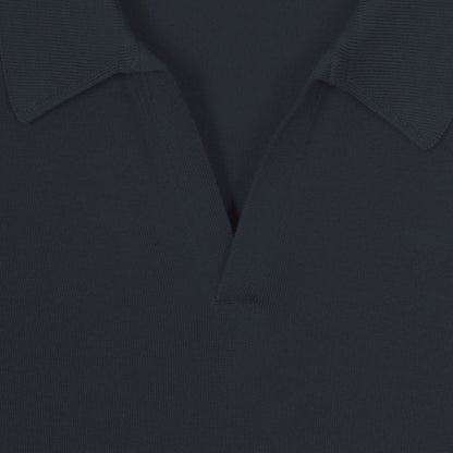 JSY NOAH Men Sea Island Cotton Shirt Skipper Collar SS Granite