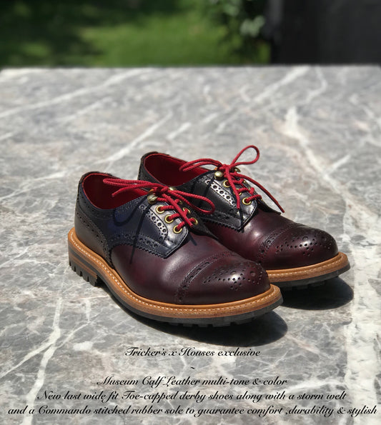 TKS MTO8 BOURTON Commando Sole Burgundy & Navy