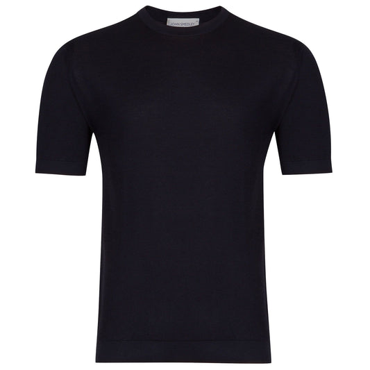 JSY PARK Men Sea Island Cotton Pique T-shirt Navy