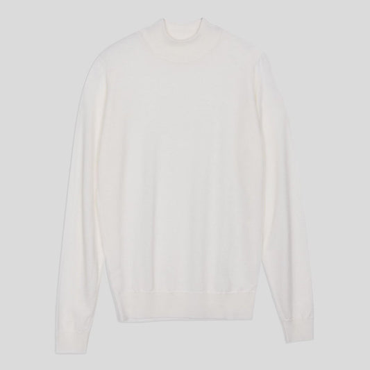 JSY HARCOURT Men Merino Wool Pullover MN LS Snow White