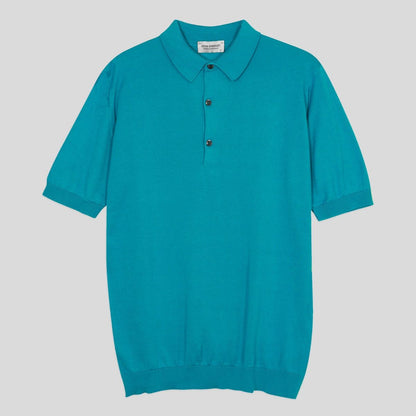 JSY ADRIAN Men Sea Island Cotton Shirt SS Skipper Blue