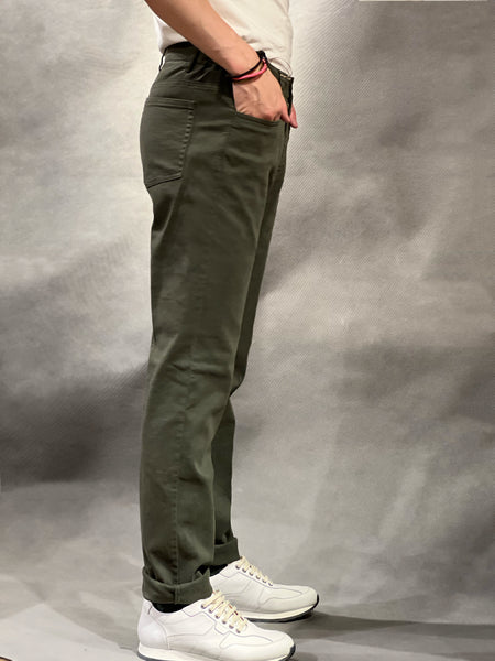 GBS Men's MASACCIO 6 Five Pockets Trousers Olive