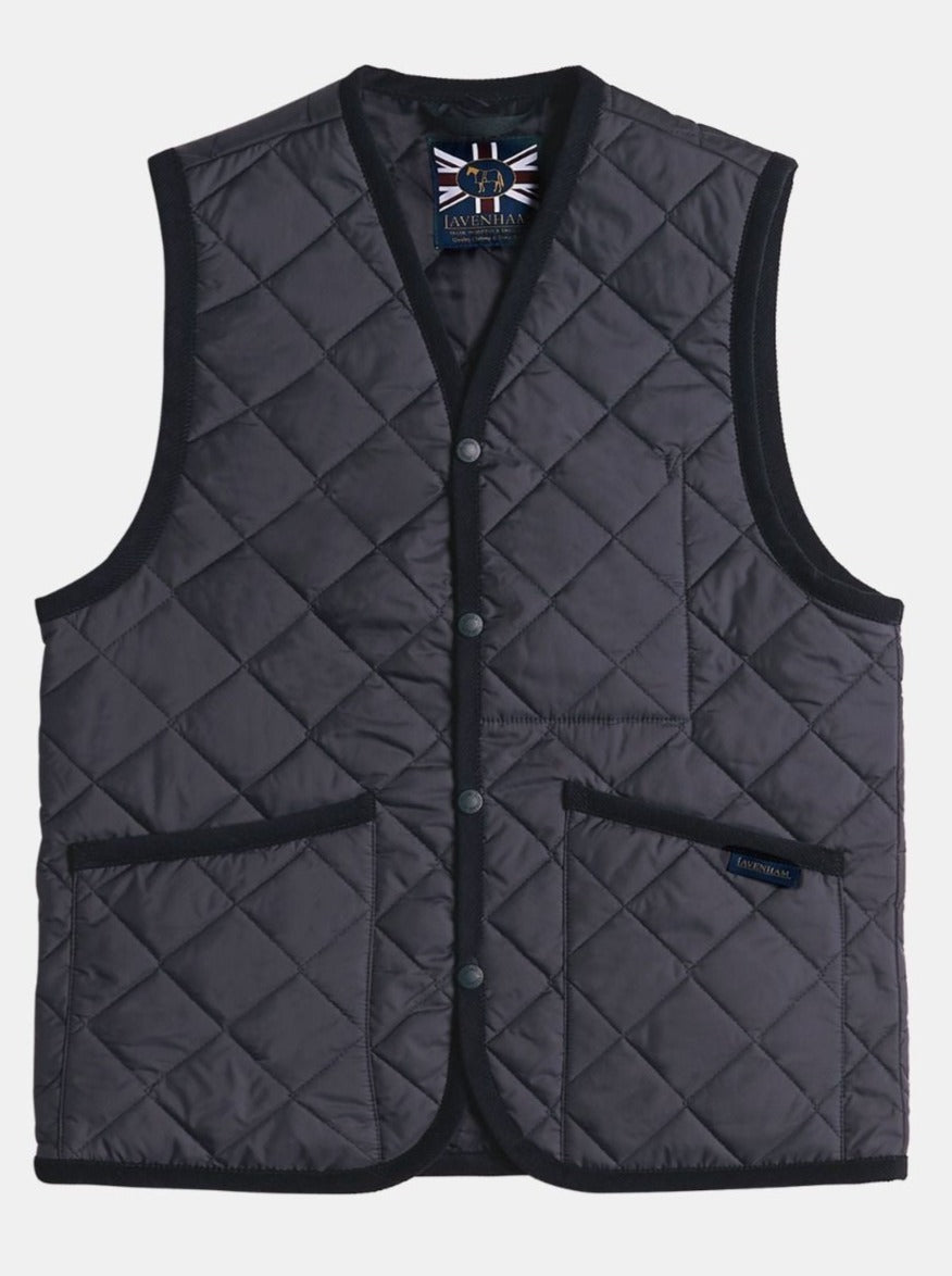 LVH DUBLIN Lavenster Quilted Gilet Suffolk Navy