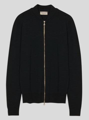 JSY MACLEAN Men Merino Wool Zip Jacket CN LS Orion Green