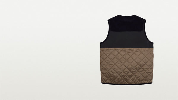 LVH THORNHAM Shoulder Patch Quilt Gilet Navy