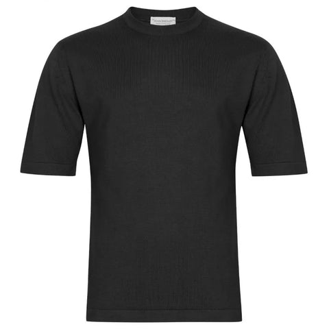 JSY TINDALL Men Sea Island Cotton T-Shirt CN SS Black