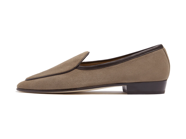 BLG SAGAN Classic Plain Greige Suede